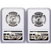 Image 2 : Lot of (2) 1955 Franklin Half Dollar Coins NGC MS64
