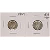 Image 1 : Lot of 1934 & 1934-D Mercury Dime Coins