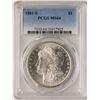 Image 1 : 1881-S $1 Morgan Silver Dollar Coin PCGS MS64
