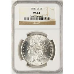 1889-S $1 Morgan Silver Dollar Coin NGC MS63