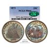 Image 1 : 1872 Proof Seated Liberty Quarter Coin Coin PCGS PR66 CAC Amazing Toning