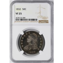 1832 Capped Bust Half Dollar Coin NGC VF25
