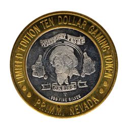.999 Fine Silver Whiskey Pete's Primm, Nevada $10 Limited Edition Gaming Token