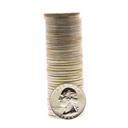 Roll of (40) Brilliant Uncirculated 1964 Washington Quarter Coins