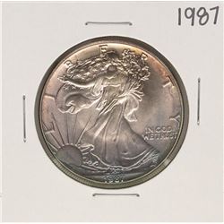 1987 $1 American Silver Eagle Coin Amazing Toning