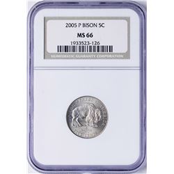 2005-P Bison Nickel Coin NGC MS66