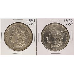 Lot of 1891-O & 1892-O $1 Morgan Silver Dollar Coins