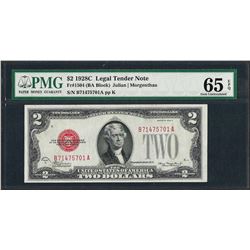 1928C $2 Legal Tender Note Fr.1504 PMG Gem Uncirculated 65EPQ