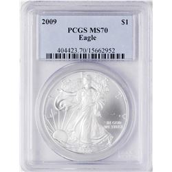 2009 $1 American Silver Eagle Coin PCGS MS70