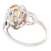 Image 3 : 1.97 ctw Spessartite Garnet And Diamond Ring - 14KT White Gold