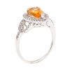 Image 4 : 1.97 ctw Spessartite Garnet And Diamond Ring - 14KT White Gold