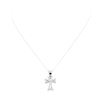 Image 1 : 0.50 ctw Diamond Cross Pendant with Chain - 14KT White Gold
