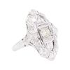 0.95 ctw Diamond Vintage Ring - 18KT White Gold
