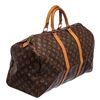 Image 2 : Louis Vuitton Monogram Canvas Leather Keepall 50 cm Duffle Bag Luggage