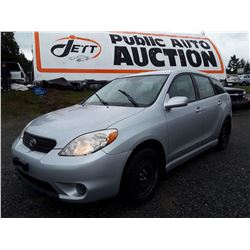 C4 --  2007 TOYOTA MATRIX XR , Grey , 190,927 KMS  KM's