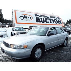 A4 -- 2002 BUICK CENTURY, Silver, Unknown Km's  - No Reserve