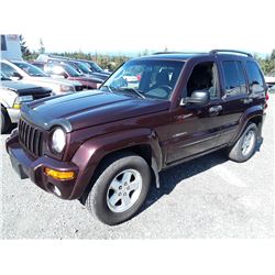 L4 --  2004 JEEP LIBERTY  , Red , 187511  KM's