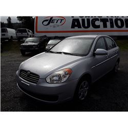 A7 --  2009 HYUNDAI ACCENT , Silver , 71543  KM's - FLEET SALE-6 UNITS-No Reserve