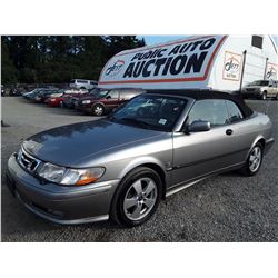 B6 --  2003 SAAB 9-3 SE , Grey , 96405  MILES