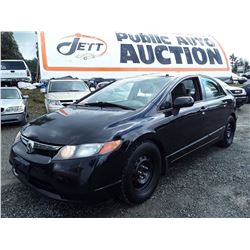 I1 --  2008 HONDA CIVIC , Black , 211596  KM's