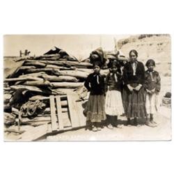 Navajo Family Near Summer Home.