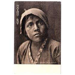 Navaho Boy. Rich gravure by E. S. Curtis, C. 1904.