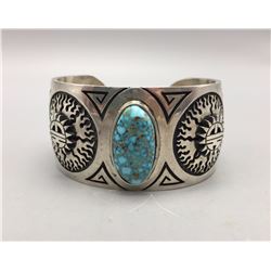 Nice Hopi Bracelet with Great Turquoise