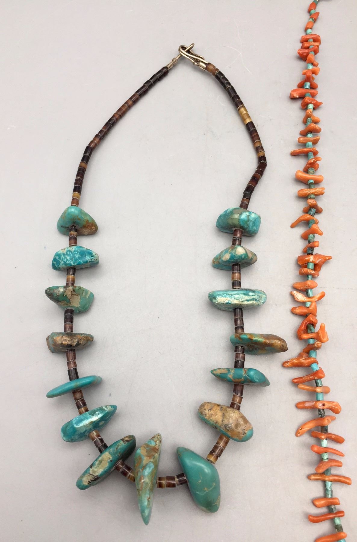 2 Necklaces, Turquoise and Coral