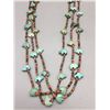 Image 1 : 3 Strand Carved Turquoise Necklace
