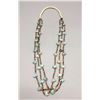 Image 2 : 3 Strand Carved Turquoise Necklace