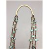 Image 3 : 3 Strand Carved Turquoise Necklace