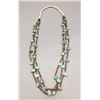 Image 5 : 3 Strand Carved Turquoise Necklace