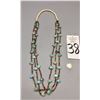 Image 7 : 3 Strand Carved Turquoise Necklace