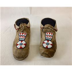 Circa 1900 Crow Beaded Moccasins