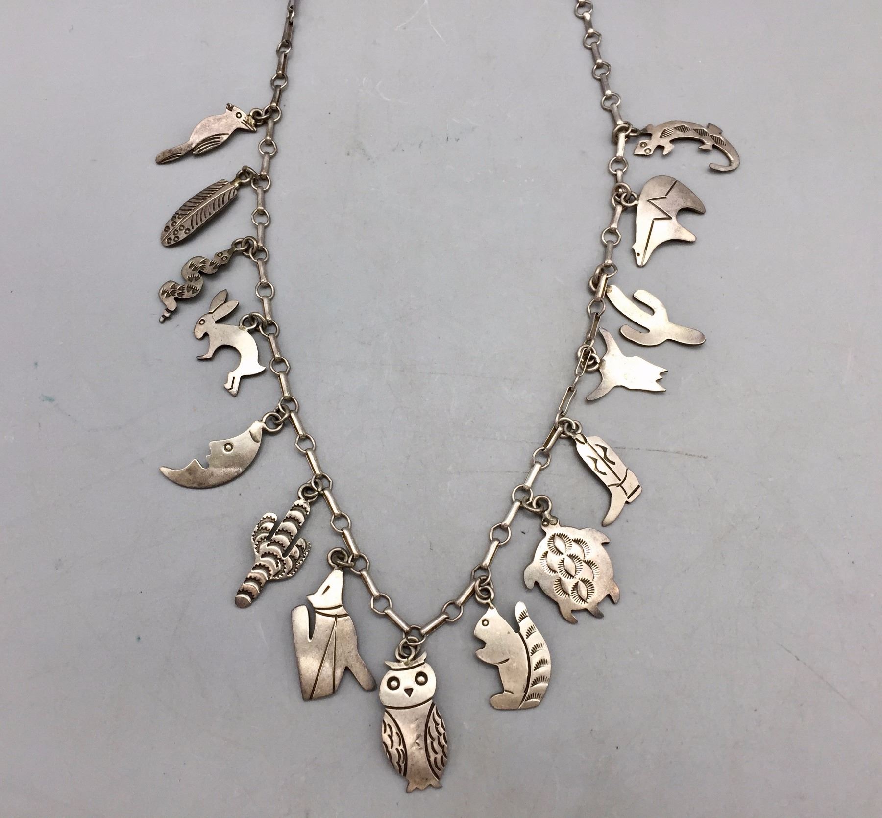Sterling charm necklace Clearance