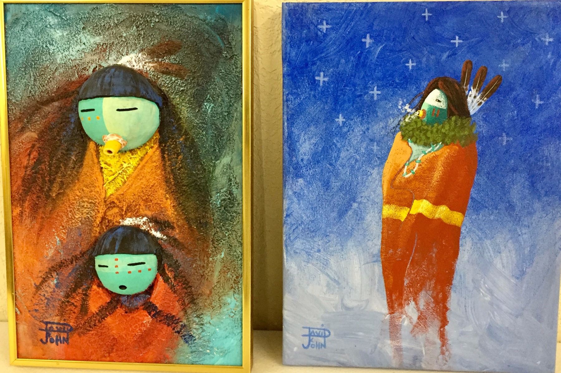 2 Paintings by David K John