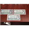 Image 1 : Lot of 3 Canada 1954 one dollar bills