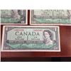 Image 2 : Lot of 3 Canada 1954 one dollar bills