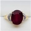 Image 1 : Gold plated Silver Ruby Diamond Ring, Suggested Retail Value $200 (Estimated Selling Price from $30 
