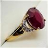 Image 2 : Gold plated Silver Ruby Diamond Ring, Suggested Retail Value $200 (Estimated Selling Price from $30 