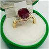 Image 5 : Gold plated Silver Ruby Diamond Ring, Suggested Retail Value $200 (Estimated Selling Price from $30 