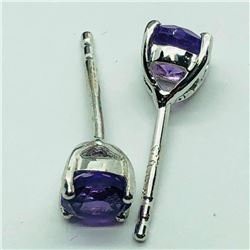 Silver Amethyst 2 In 1 Earrings, Suggested Retail Value $160