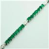 Image 2 : Silver Emerald(4.1ct) Bracelet (~weight 9.1g), Insurance Value $950 (Estimated Selling Price from $9