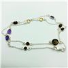 Image 1 : Silver Amethyst Garnet Citrine Necklace, Suggested Retail Value $200 (Estimated Selling Price from $
