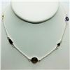 Image 2 : Silver Amethyst Garnet Citrine Necklace, Suggested Retail Value $200 (Estimated Selling Price from $