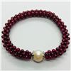 Image 3 : Silver Garnet Pearl Bracelet, Suggested Retail Value $120