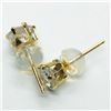 Image 3 : 10K Yellow Gold Cubic Zirconia Stud Earrings, Suggested Retail Value $160
