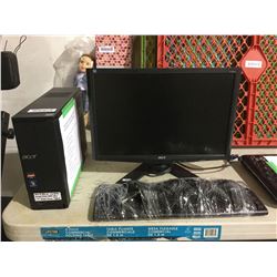 Acer Aspire Windows 7 Desktop w/19" LCD Monitor, Keyboard and Mouse