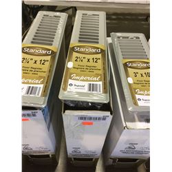 Case of Imperial Standard 2 1/4" x 12" Floor Registers 10ct
