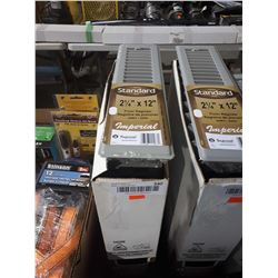 Case of Imperial Standard 2 1/4" x 12" Floor Registers 10ct